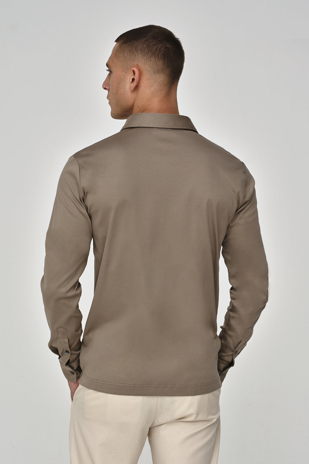 Supima Shirt Long Sleeves | Lead Grey