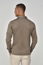 Supima Shirt Long Sleeves | Lead Grey