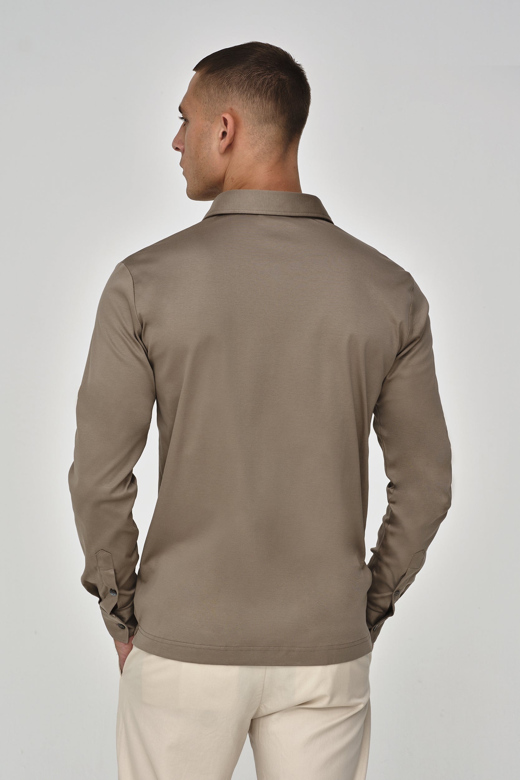 Supima Shirt Long Sleeves | Lead Grey