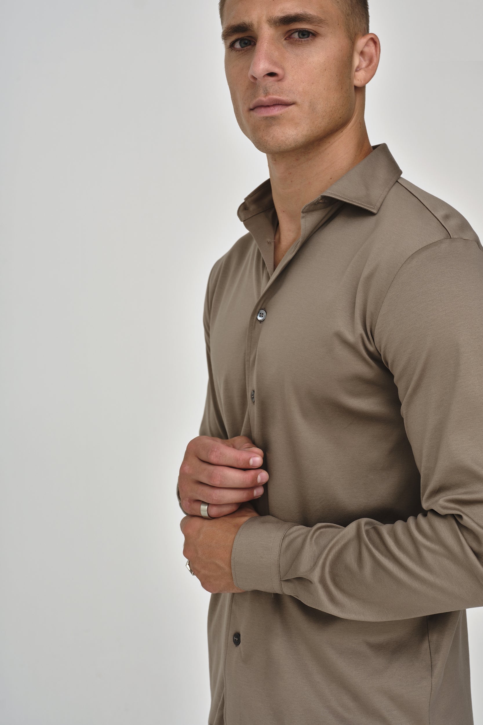 Supima Shirt Long Sleeves | Lead Grey