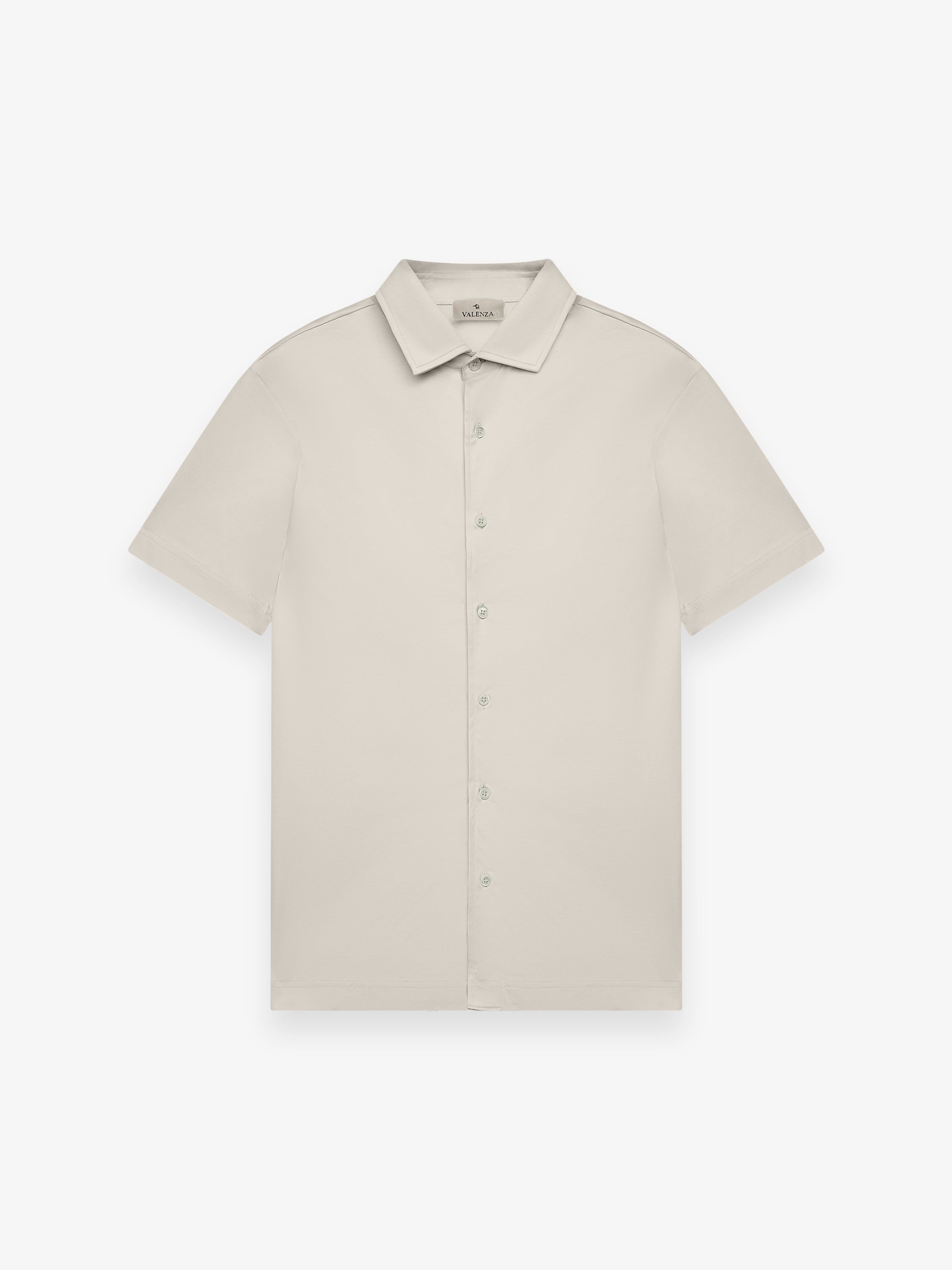 Supima Shirt Korte Mouwen | Parelgrijs
