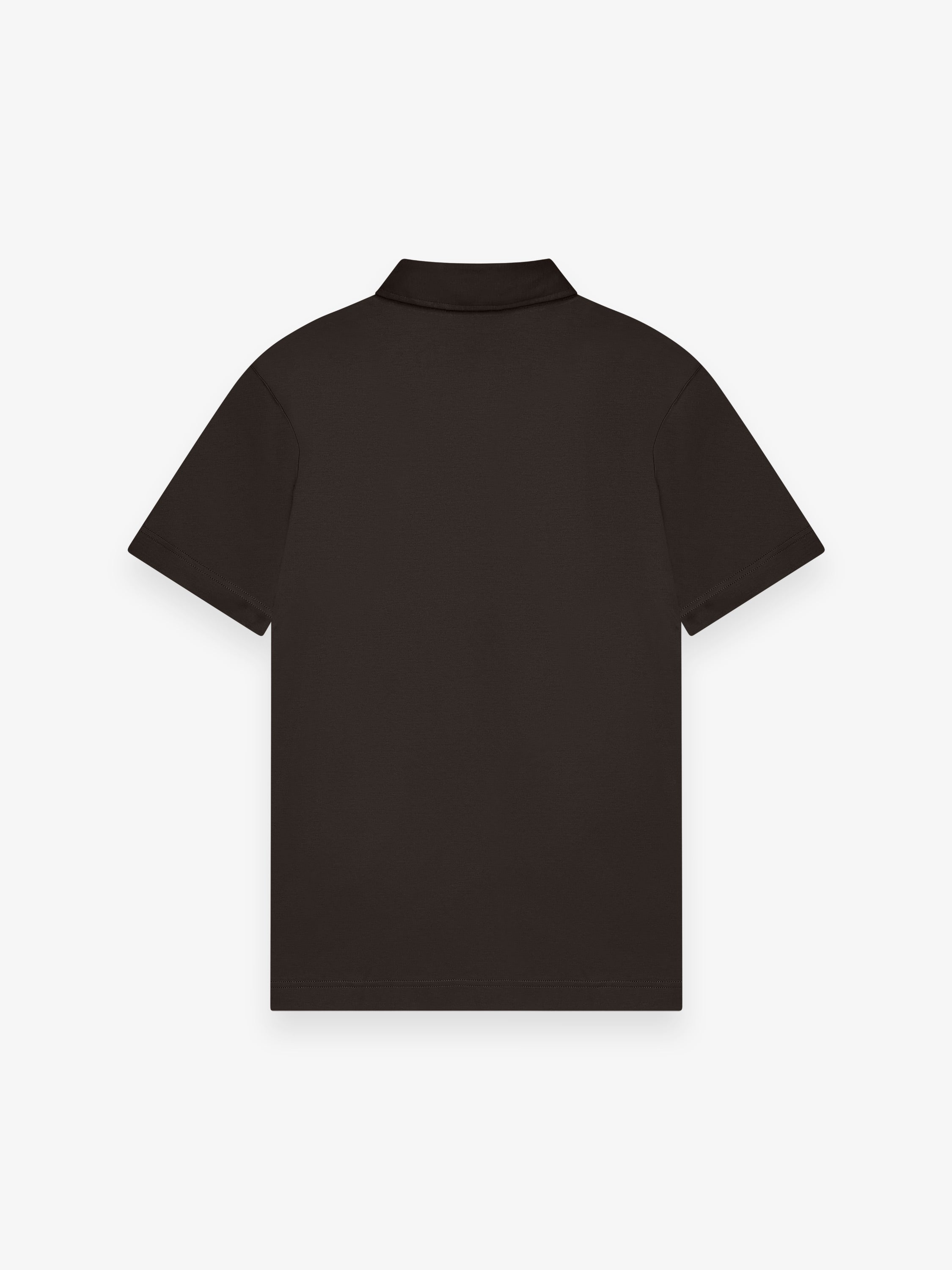 Supima Shirt Korte Mouwen | Ebbenbruin
