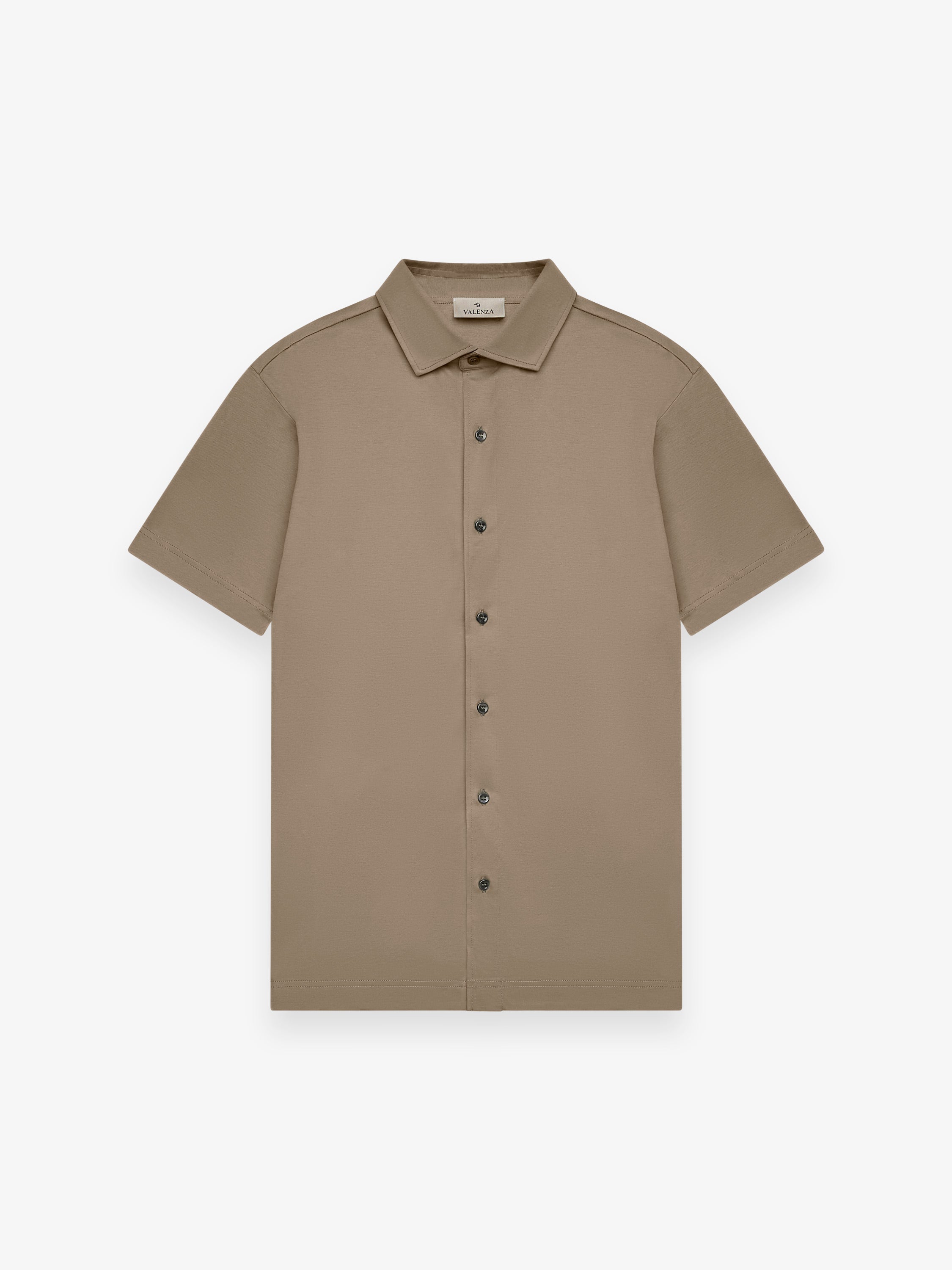 Supima Shirt Korte Mouwen | Loodgrijs