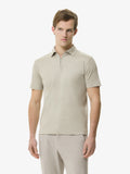 Supima Polo Zip Collar S/S | Stone