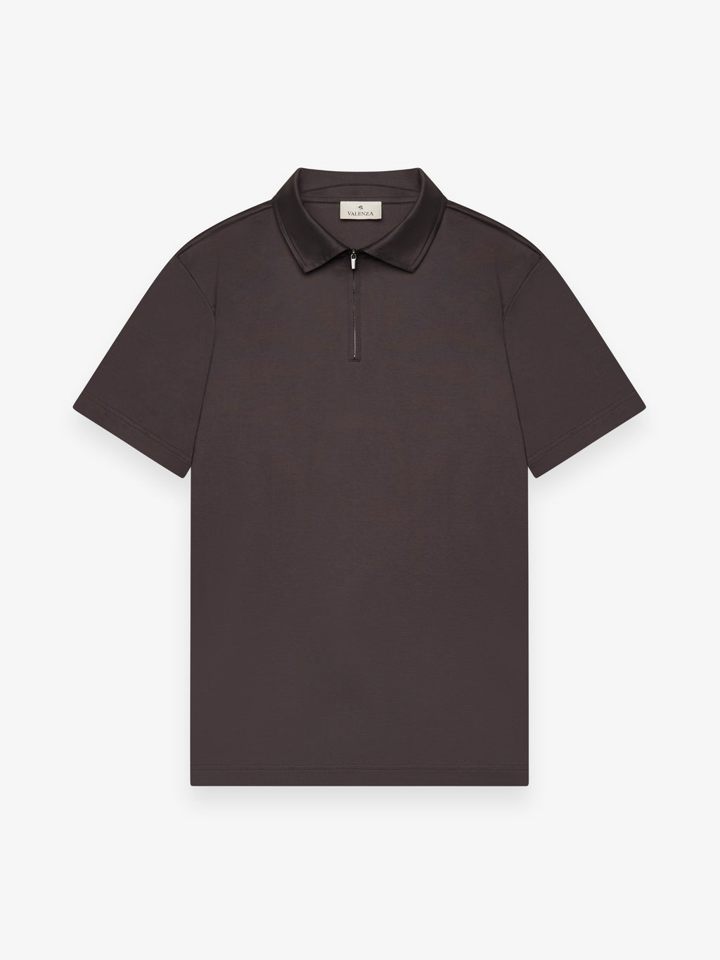 Supima Polo Zip Collar S/S | Asphalt