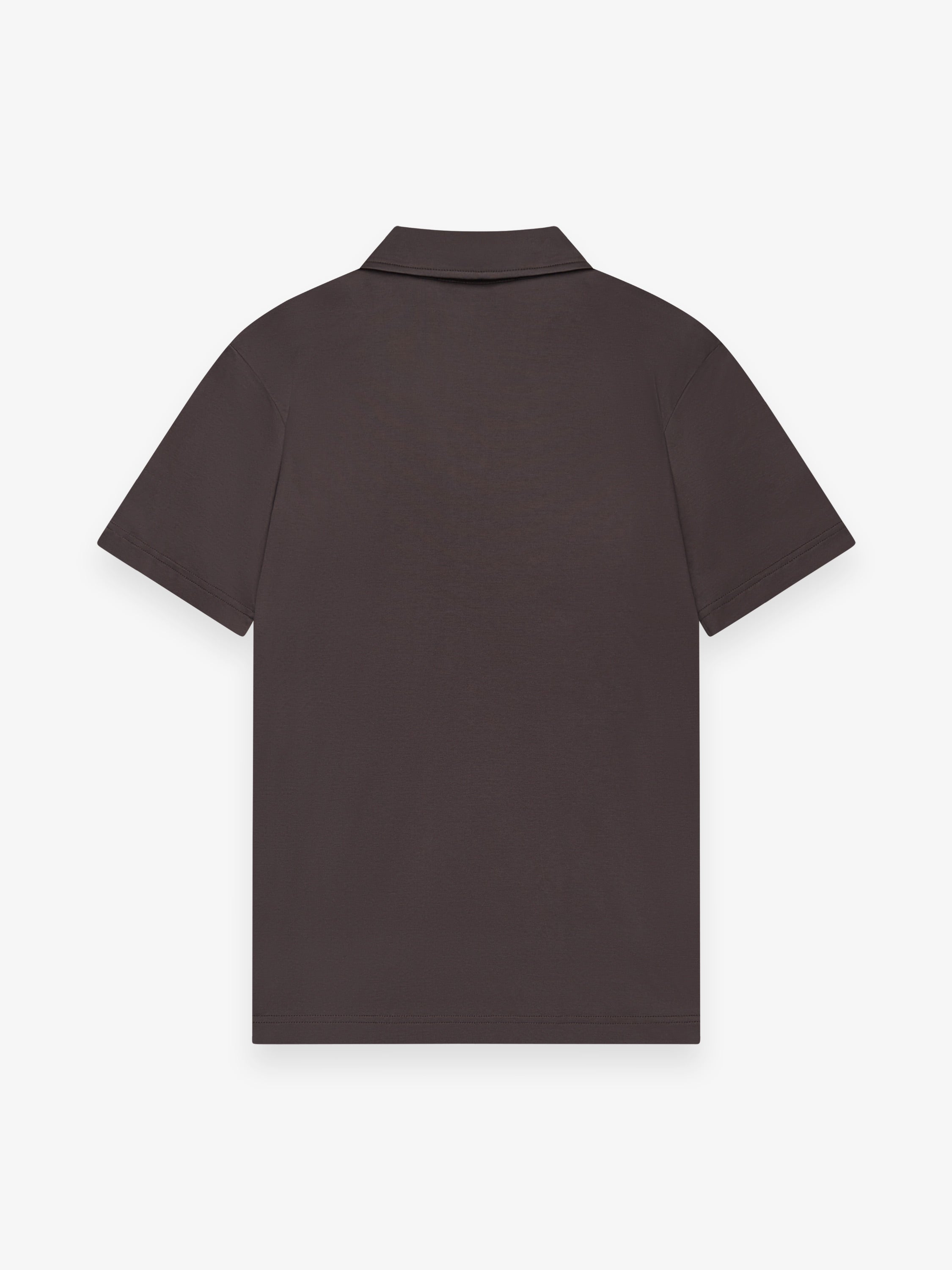 Supima Polo Zip Collar S/S | Asphalt