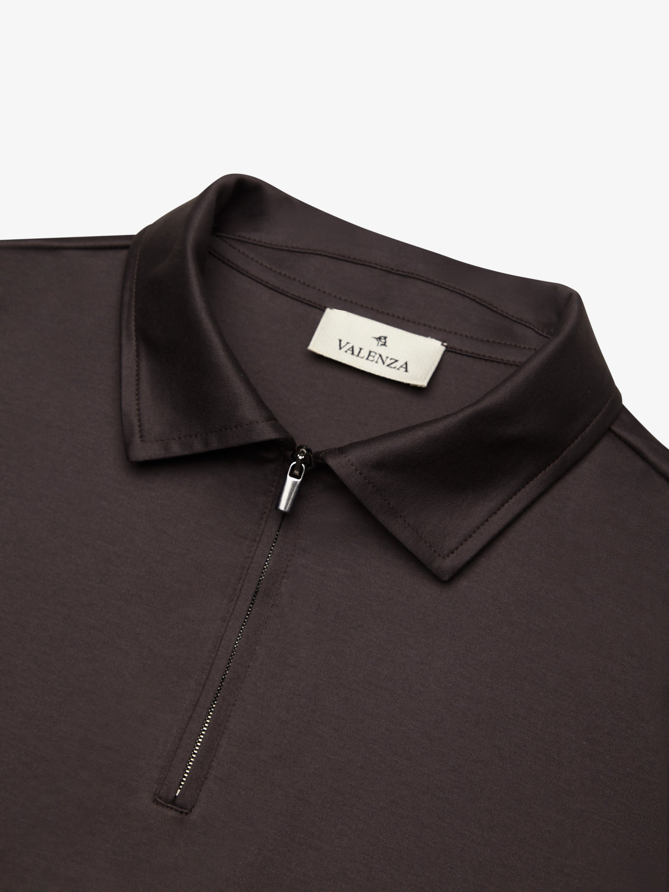 Supima Polo Zip Collar S/S | Asphalt