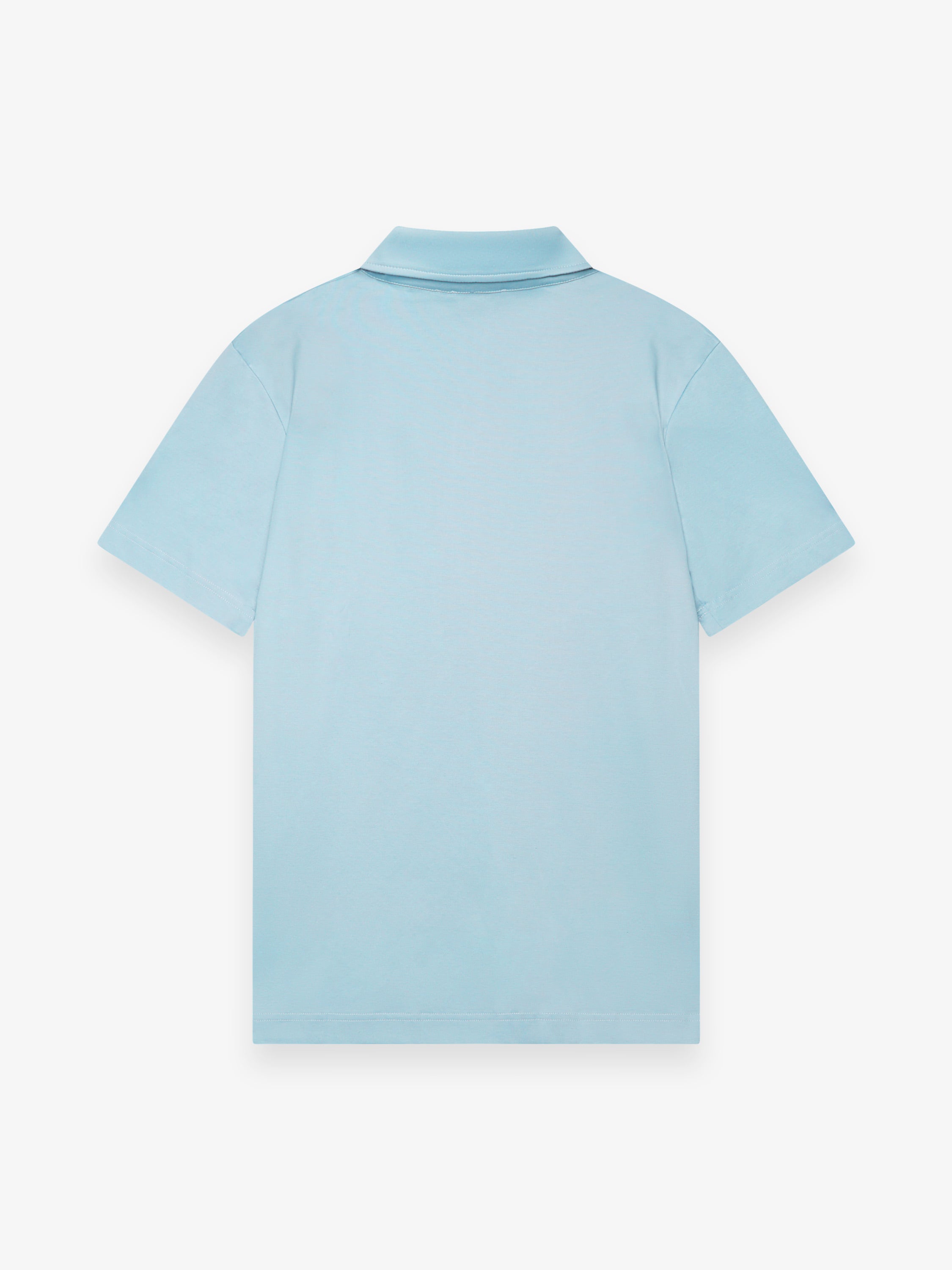 Supima Polo Zip Collar S/S | Blue Diamond