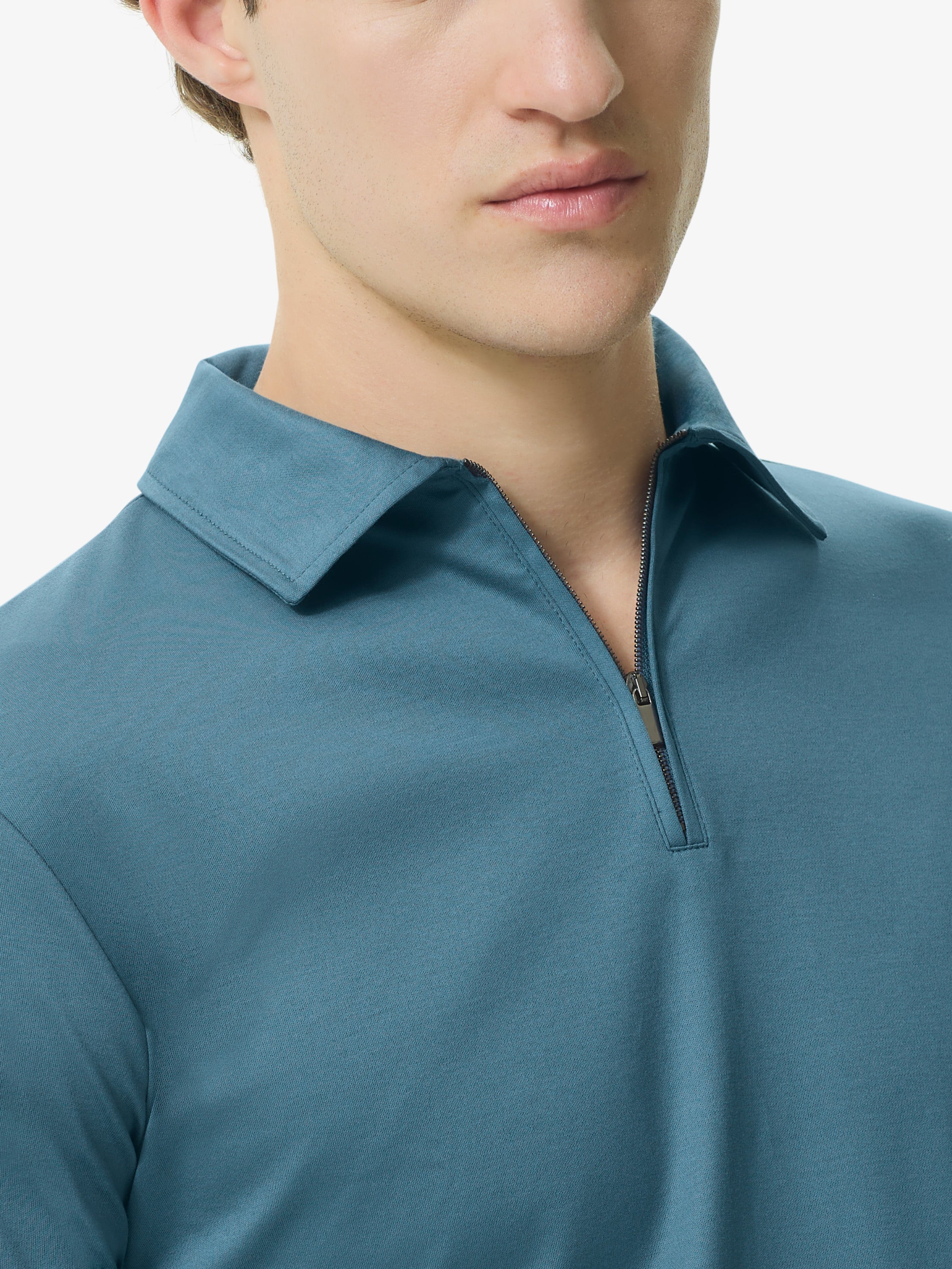 Supima Polo Zip Collar S/S | Monsoon