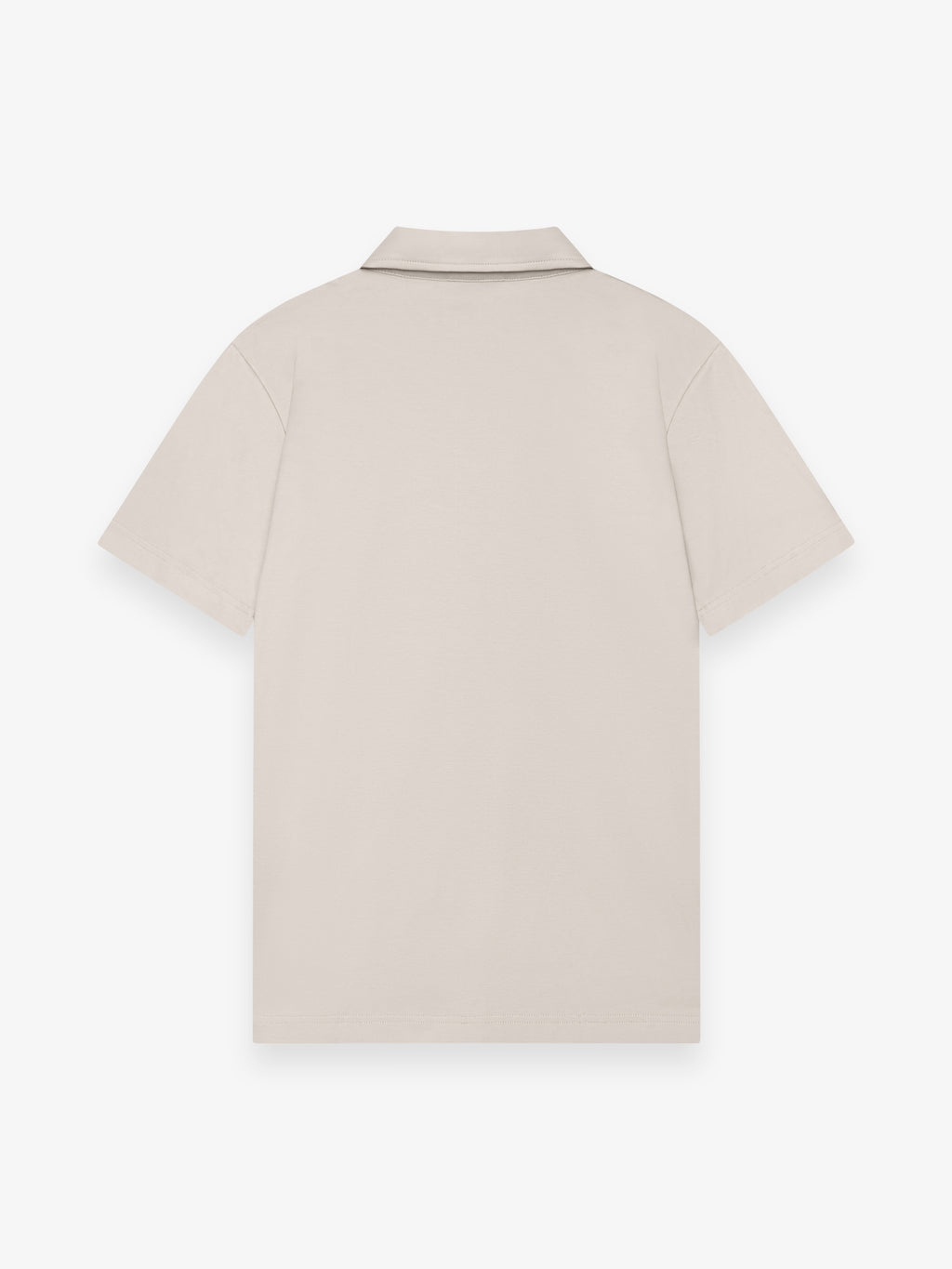 Supima Polo Zip Collar S/S | Pearl Grey