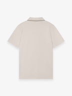 Supima Polo Zip Collar S/S | Pearl Grey