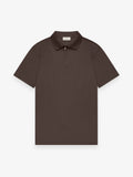 Supima Polo Zip Collar S/S | Ebony Brown