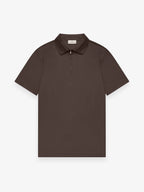 Supima Polo Zip Collar S/S | Ebony Brown