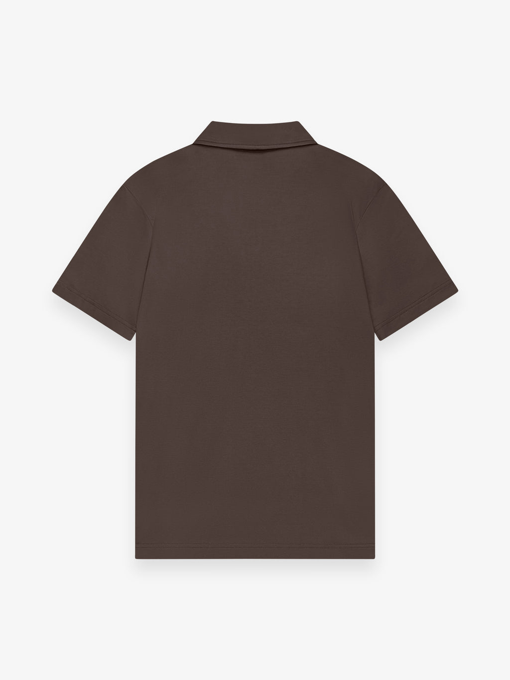 Supima Polo Zip Collar S/S | Ebony Brown