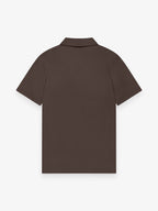 Supima Polo Zip Collar S/S | Ebony Brown