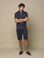 Supima Shirt Korte Mouwen | Marineblauw