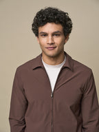 Tech Stretch Overshirt | Dark Brown