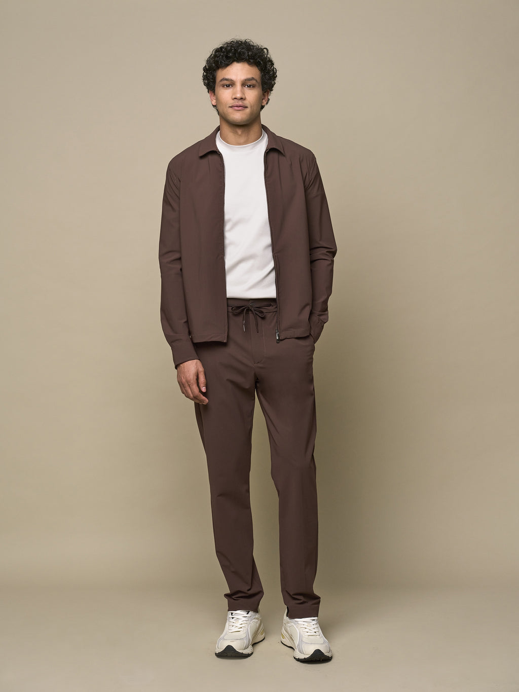 Tech Stretch Overshirt | Dark Brown