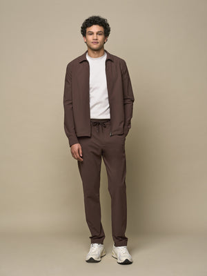 Tech Stretch Overshirt | Dark Brown