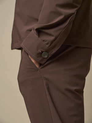 Tech Stretch Overshirt | Dark Brown