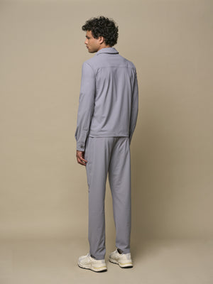 Tech Stretch Overshirt | Mid Grey