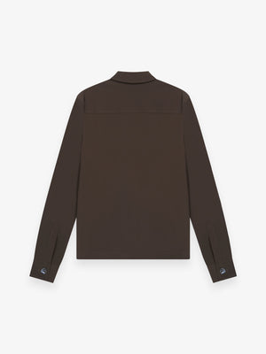 Tech Stretch Overshirt | Dark Brown