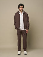 Giacca Tech Stretch con Cappuccio | Marrone Scuro