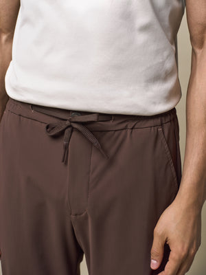 Pantaloni elasticizzati Tech | Marrone Scuro