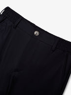 Flannel Stretch Tapered Trousers | Dark Navy