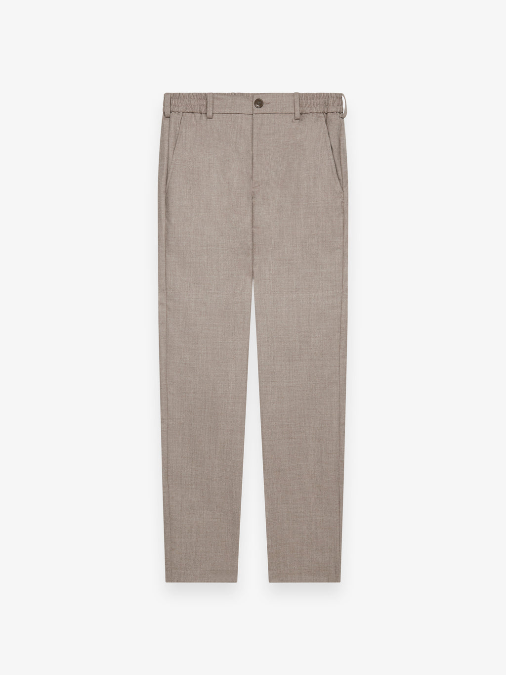 Pantalon fuselé en flanelle stretch | Beige clair