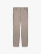Pantalon fuselé en flanelle stretch | Beige clair