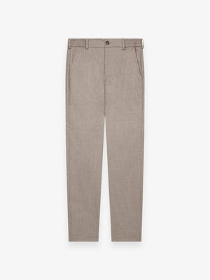 Flanell-Stretchhose mit schmal zulaufendem Bein | Hellbeige