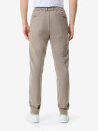 Pantalon fuselé en flanelle stretch | Beige clair