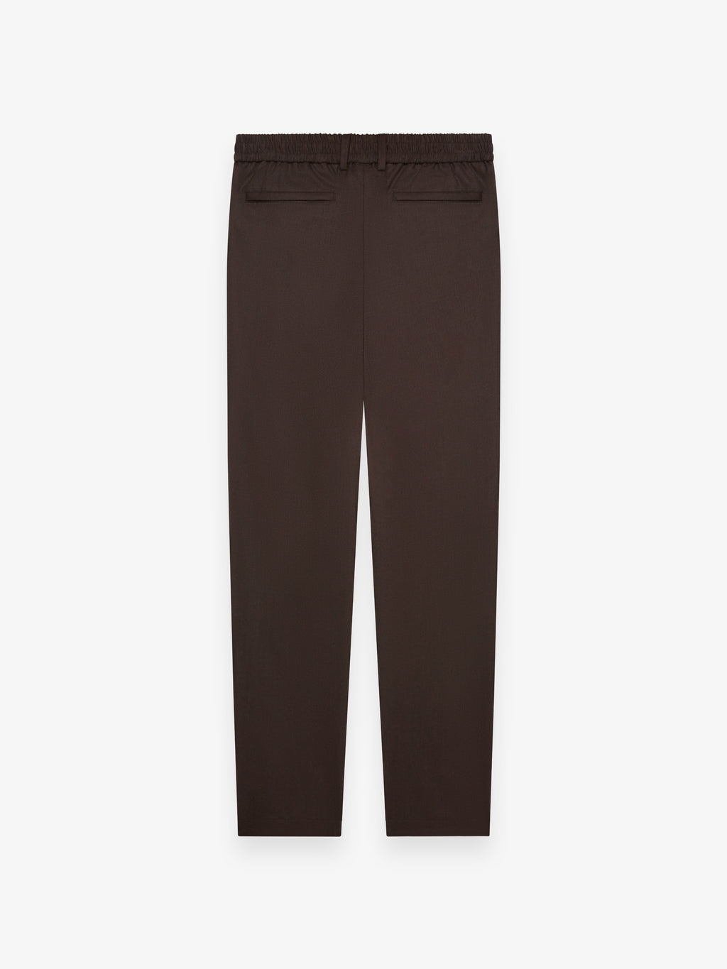 Pantalon fuselé en flanelle stretch | Marron foncé