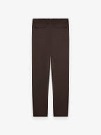 Pantalon fuselé en flanelle stretch | Marron foncé