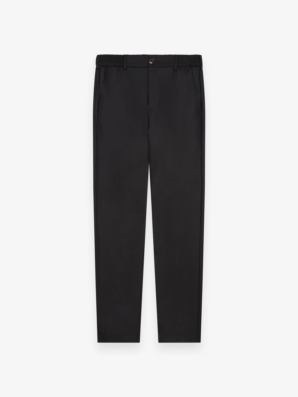 Pantalon fuselé en flanelle stretch | Noir