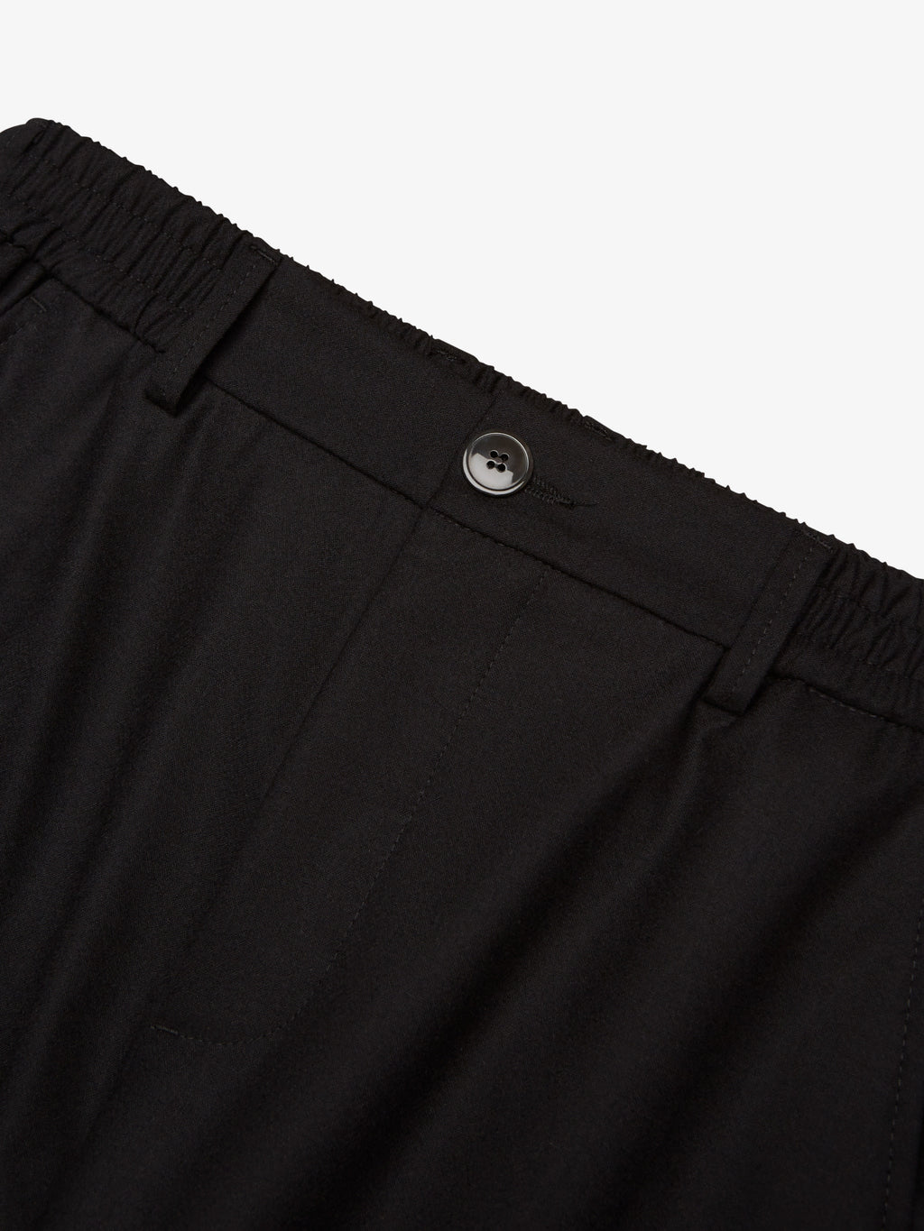 Pantalon fuselé en flanelle stretch | Noir