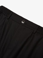 Pantalon fuselé en flanelle stretch | Noir