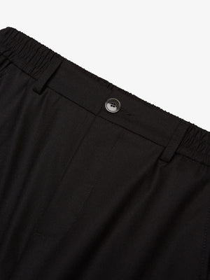 Pantaloni in flanella elasticizzata | Nero