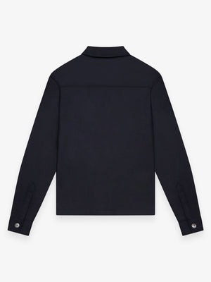 Flannel Stretch Overshirt | Dark Navy