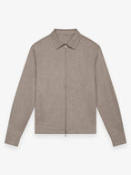 Flannel Stretch Overshirt | Light Beige