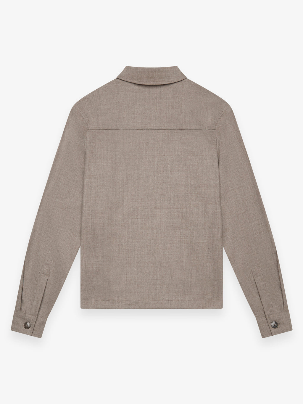 Flannel Stretch Overshirt | Light Beige