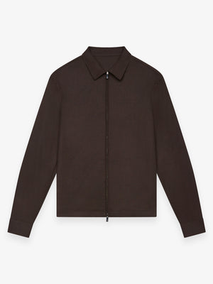 Flannel Stretch Overshirt | Dark Brown