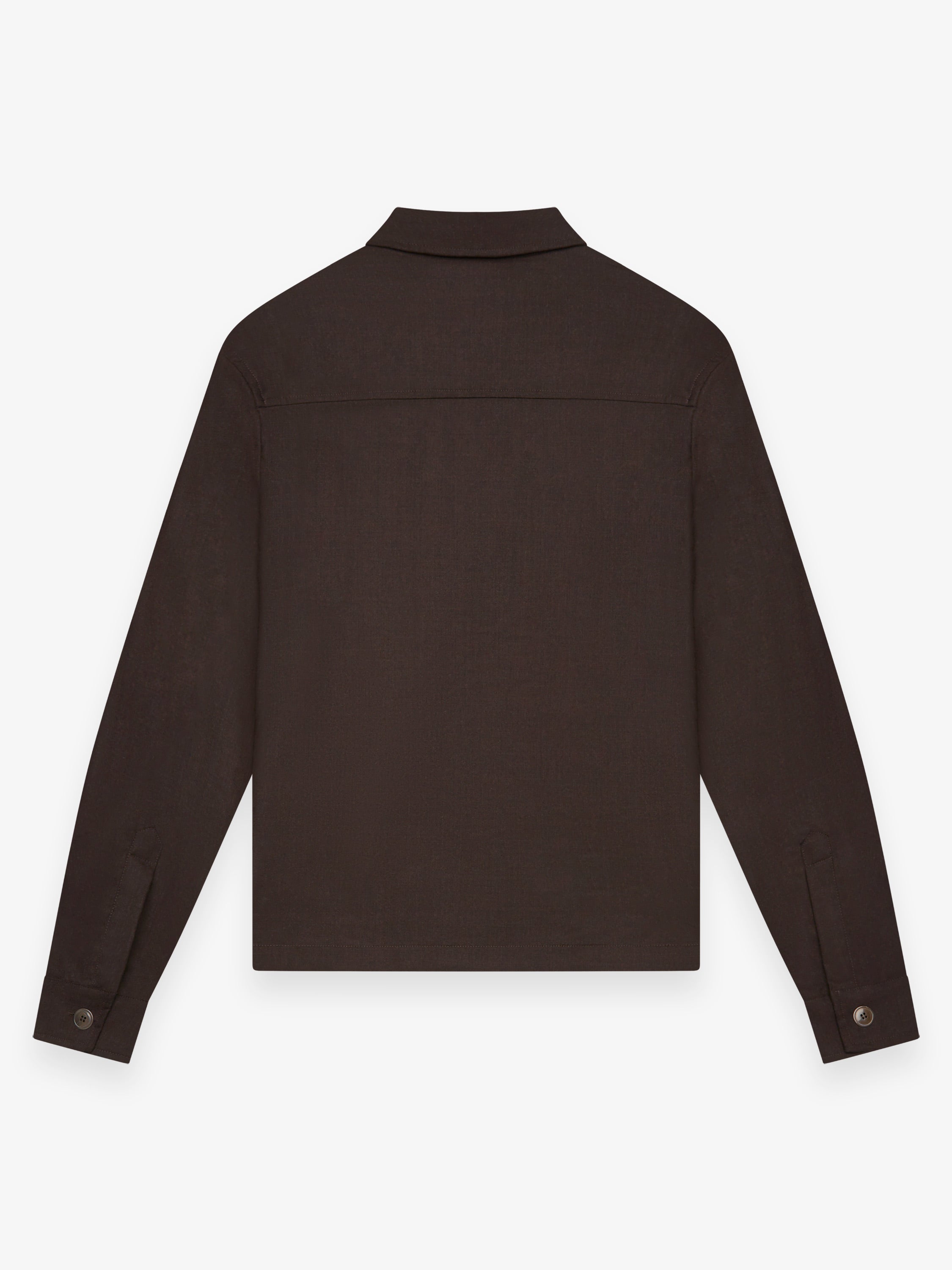 Flannel Stretch Overshirt | Dark Brown