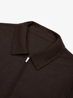 Flannel Stretch Overshirt | Dark Brown