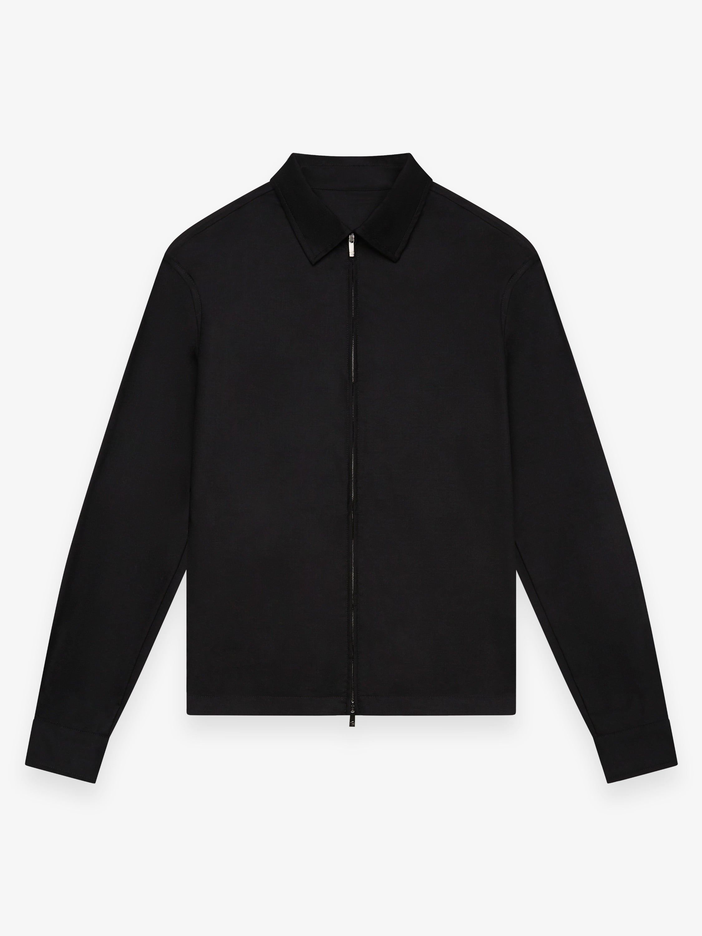 Flannel Stretch Overshirt | Black