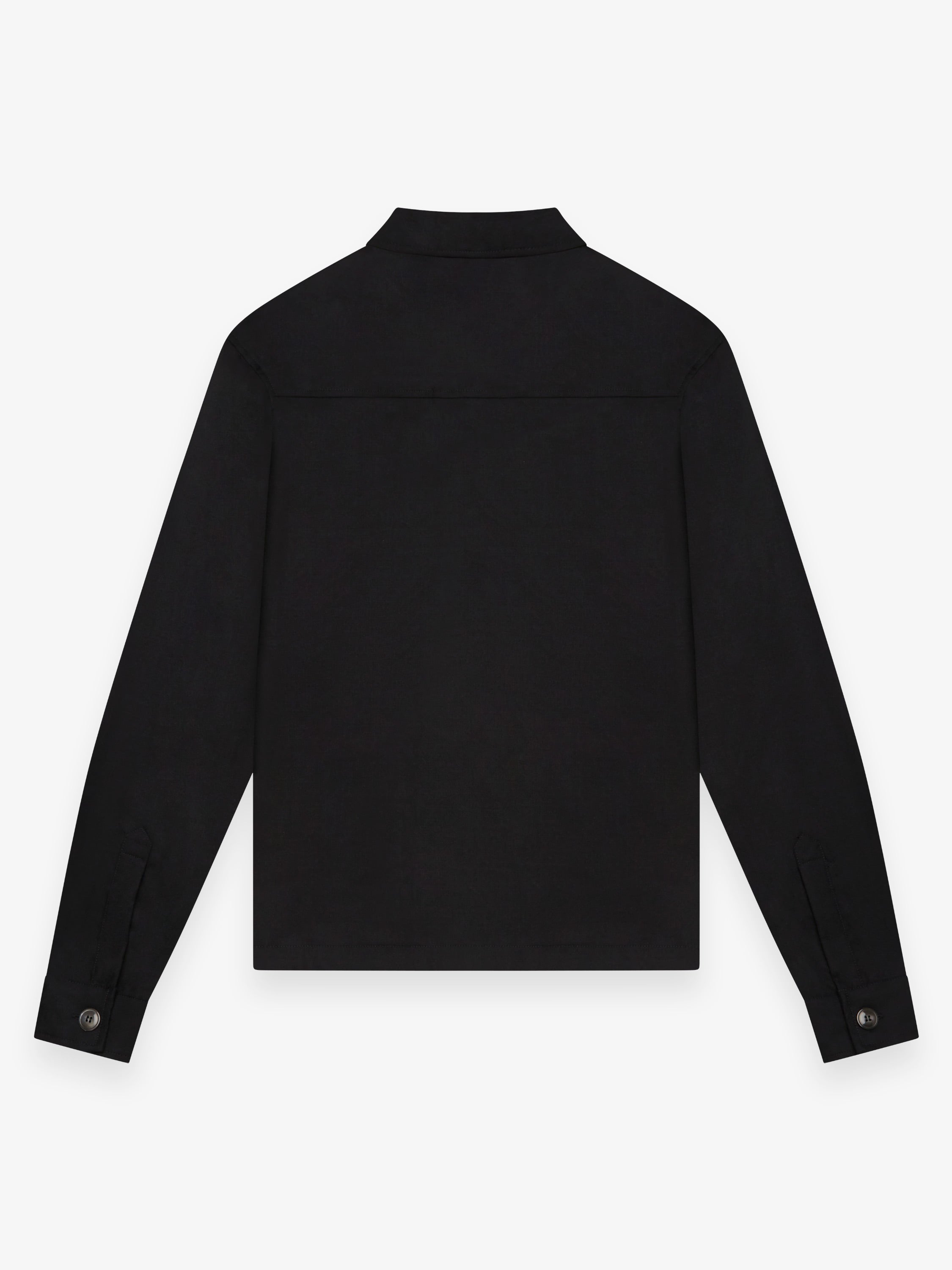 Flannel Stretch Overshirt | Black