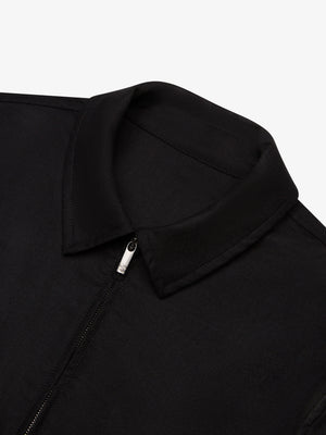 Flannel Stretch Overshirt | Black