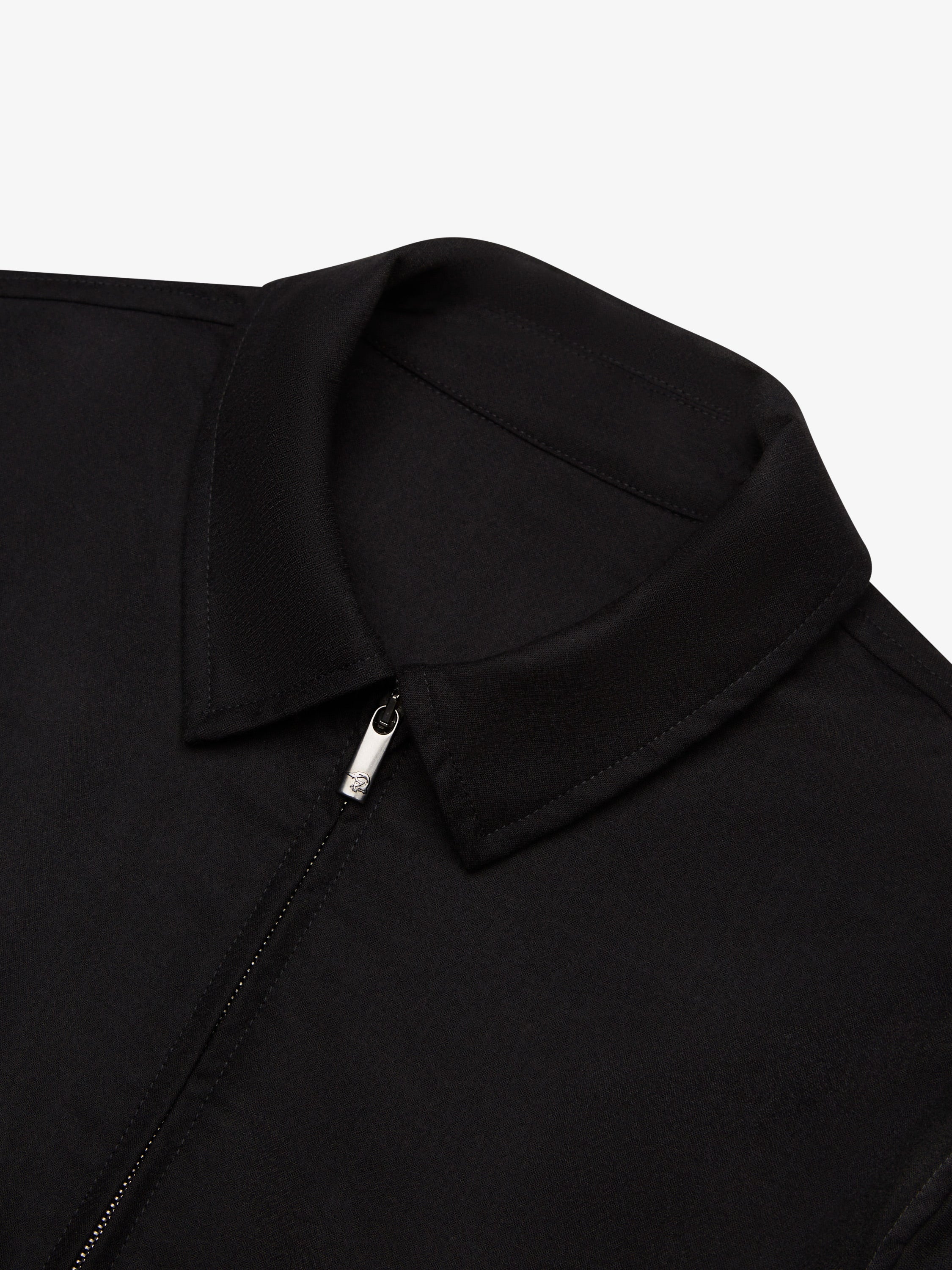 Flannel Stretch Overshirt | Black