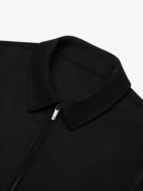 Flannel Stretch Overshirt | Black